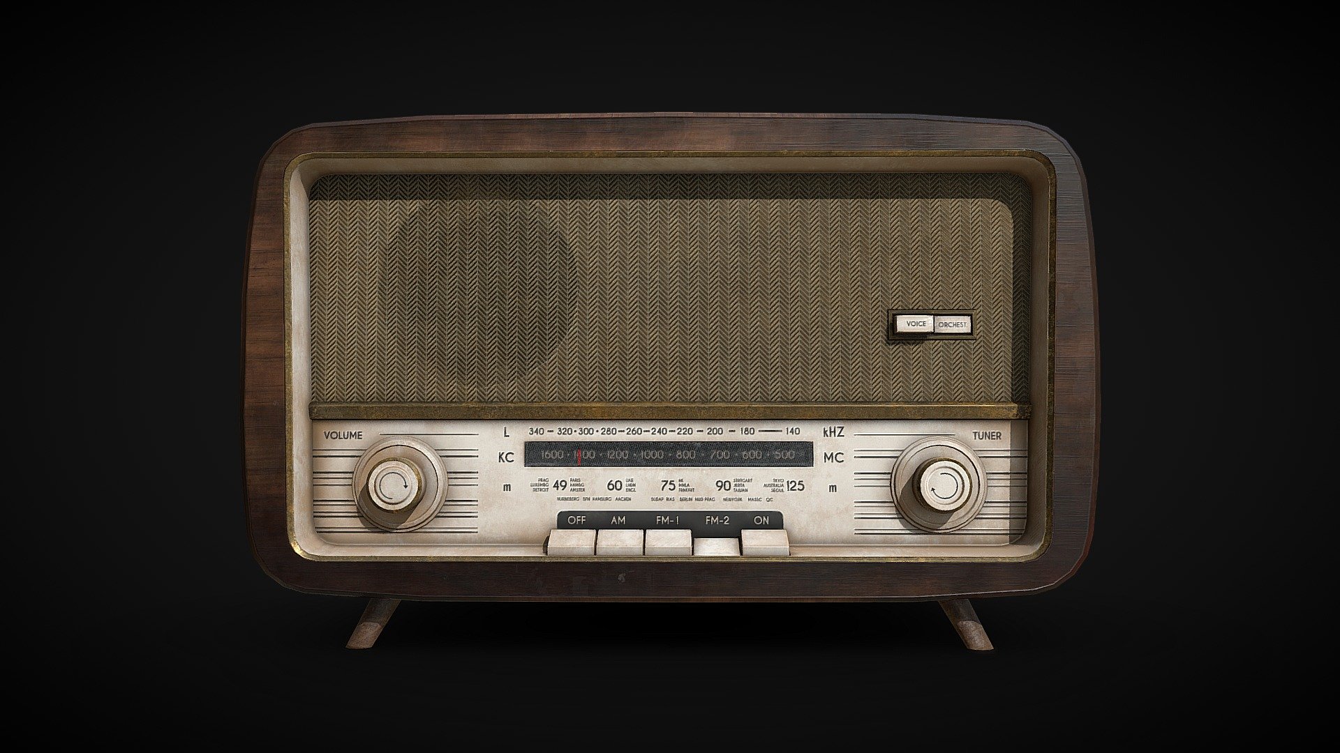 Vintage Style Radio Buy Royalty Free 3D Model By Mik Santos 
