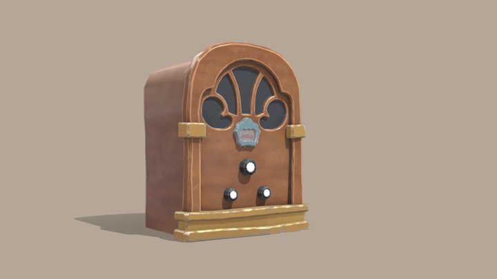 Old Timey Radio 3D Model