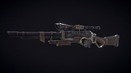 Rifle Steampunk 3D Model