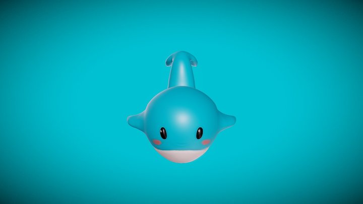 Cute Whale 3D Model