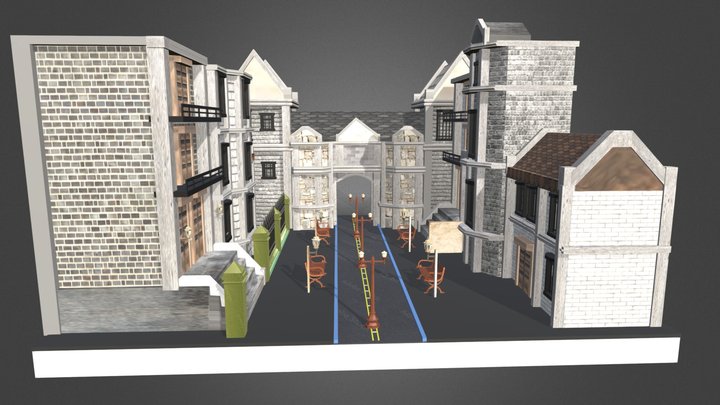 Japan Street 3D Model