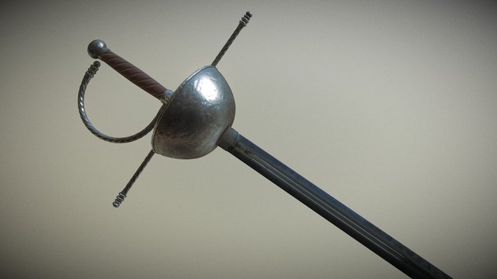 Tizona Toledona (Spanish Rapier) 3D Model