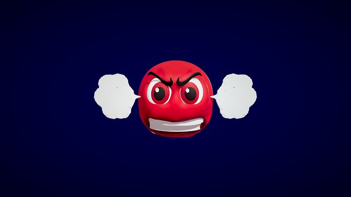 Angry Emoji 3D Model