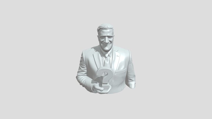 Man holding a question mark 3D Model