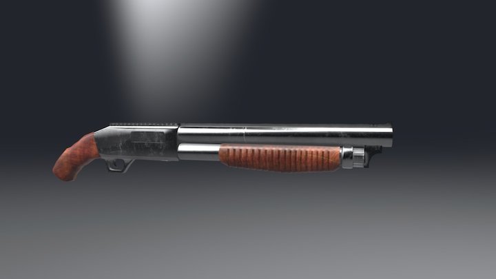 Sawed off Shotgun 3D Model