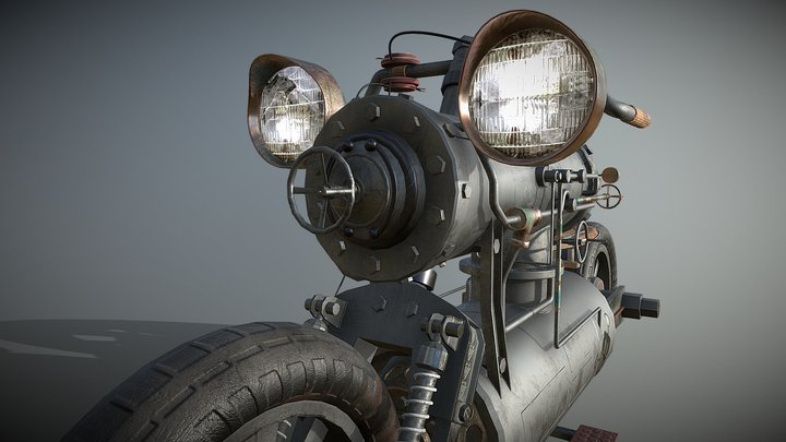 SteampunkBike 3D Model