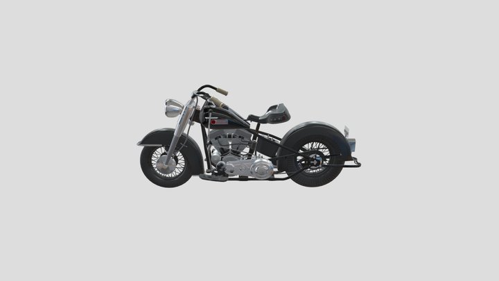 harely davidson panhead module 10 3D Model