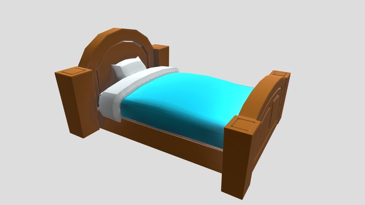 Stylized Bed 3D Model