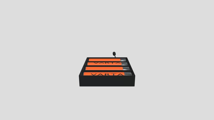 Baterry in box 3D Model