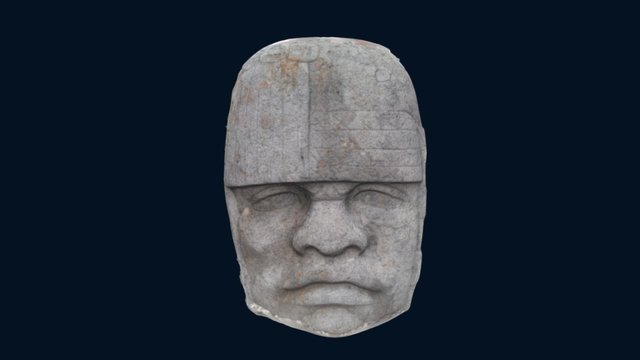 Cabeza Olmeca 3D Model