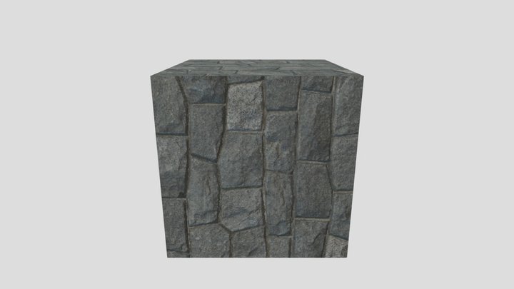 cube_wall_brick_grey 3D Model