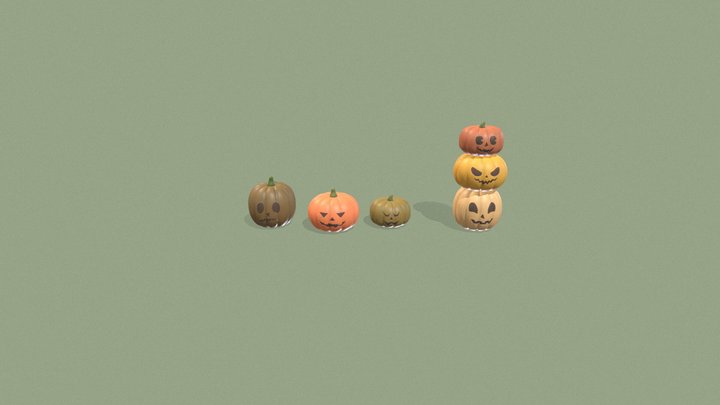 Prop - Pumpkins 3D Model