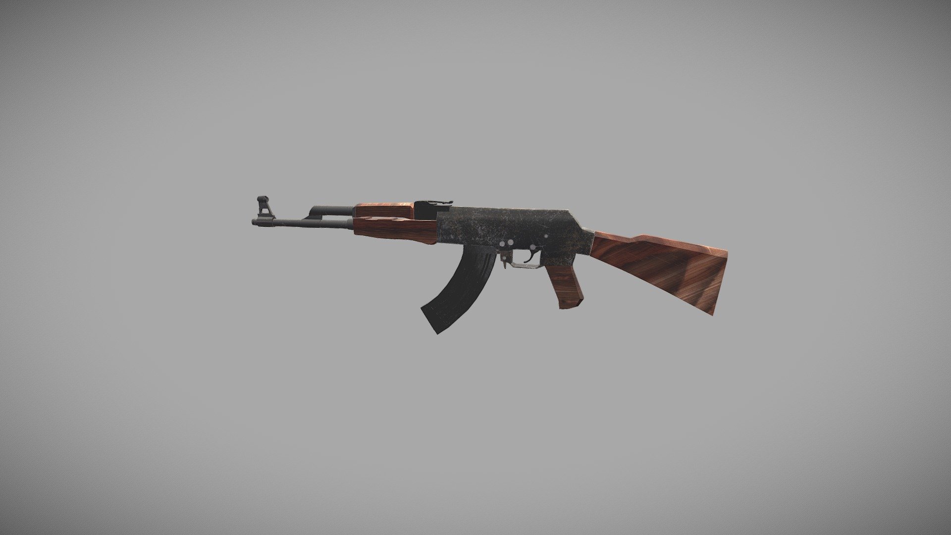 Ak-47 - First Attempt - 3D model by CH3R [d7fcdc2] - Sketchfab