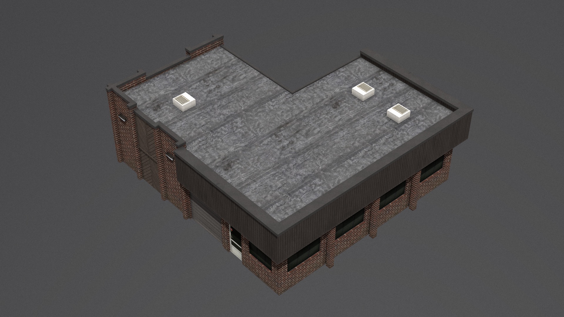 3D model Car Workshop - This is a 3D model of the Car Workshop. The 3D model is about a building with a roof.