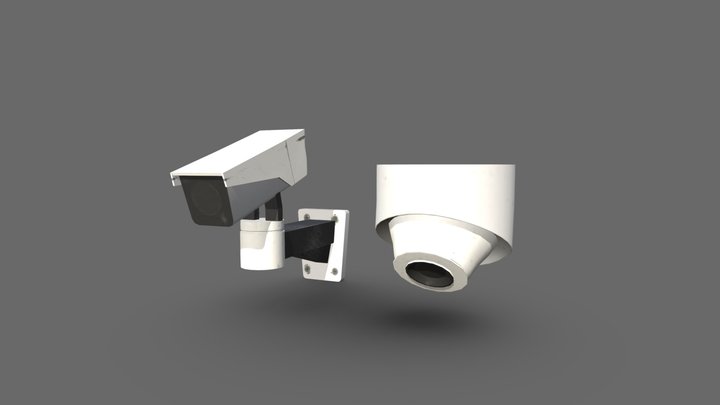 Security Cameras (Low Polygon / Game Ready)