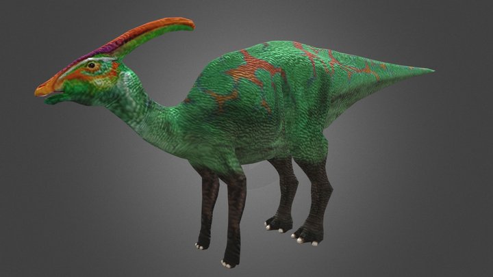 Dinosaur Hunting Parasaurolophus – Free 3D Model STL