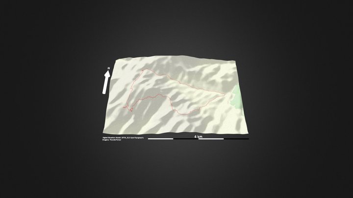 田王寨_等高地图 – Free 3D Model STL