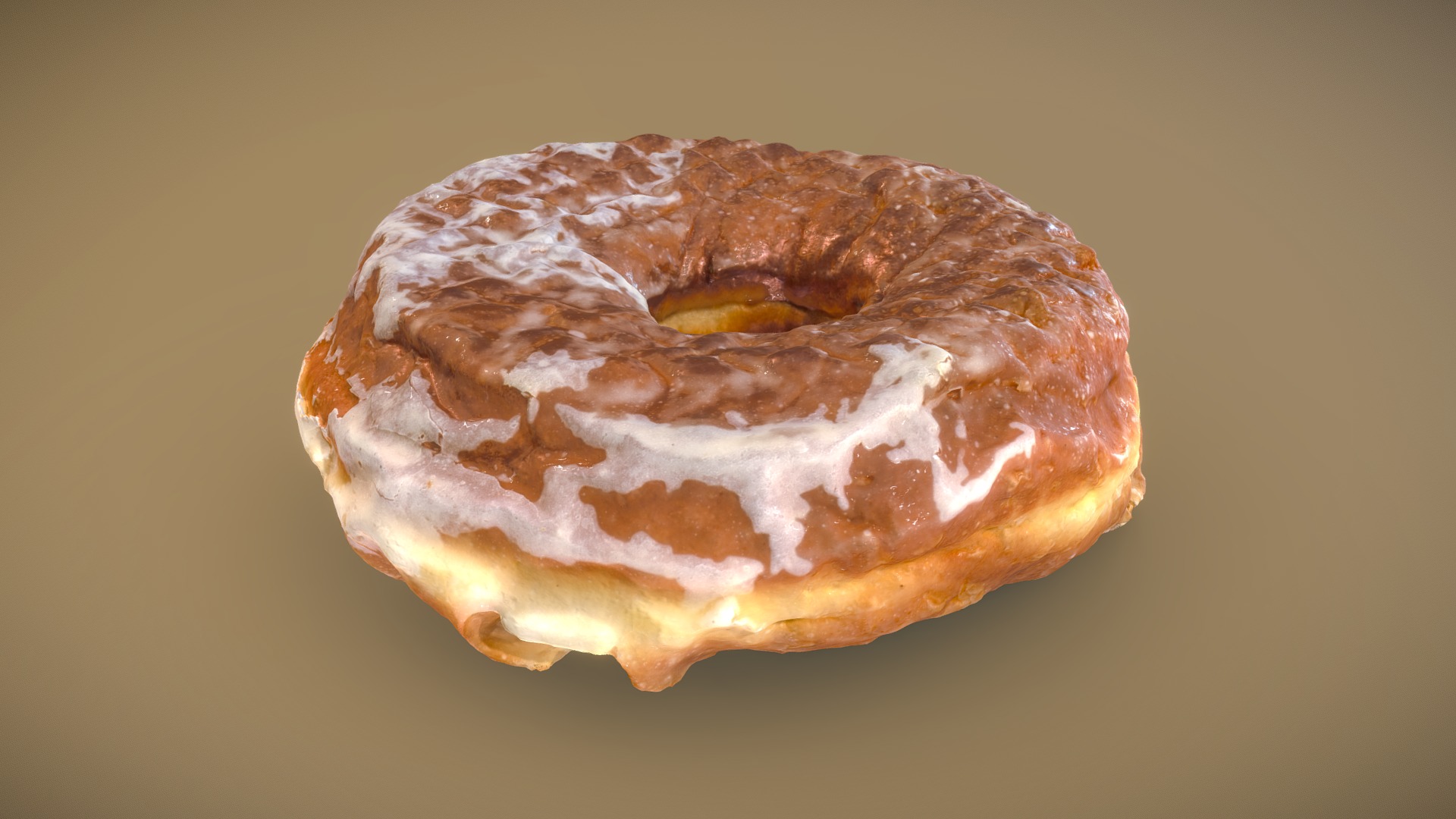 3D model Doughnut Plant Vanilla Bean - This is a 3D model of the Doughnut Plant Vanilla Bean. The 3D model is about a close up of a donut.