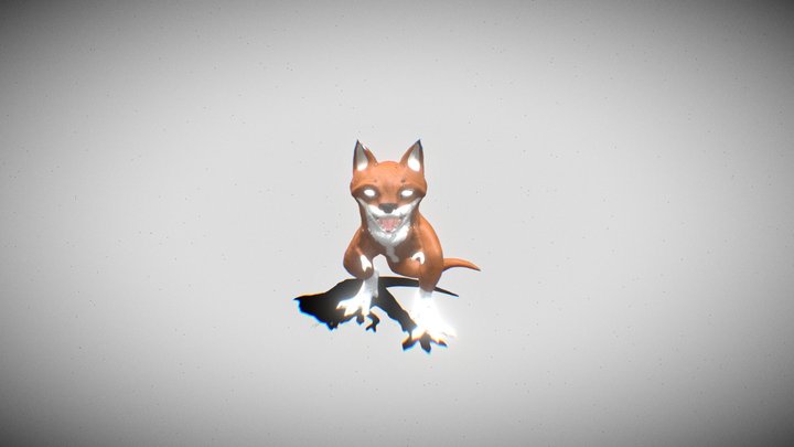 Kitty saurus (Rigged) 3D Model
