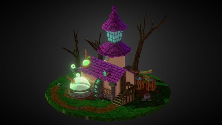 Isometric Witch House 3D Model