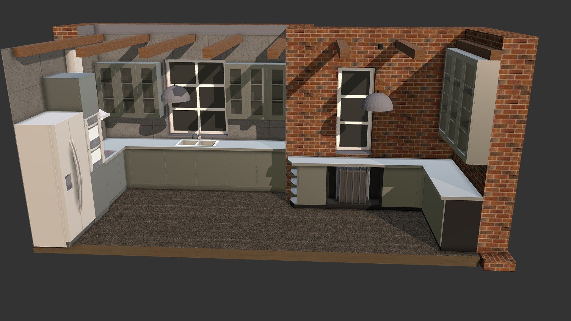 кухня лофт - 3D model by arch.by [d8064b4] - Sketchfab