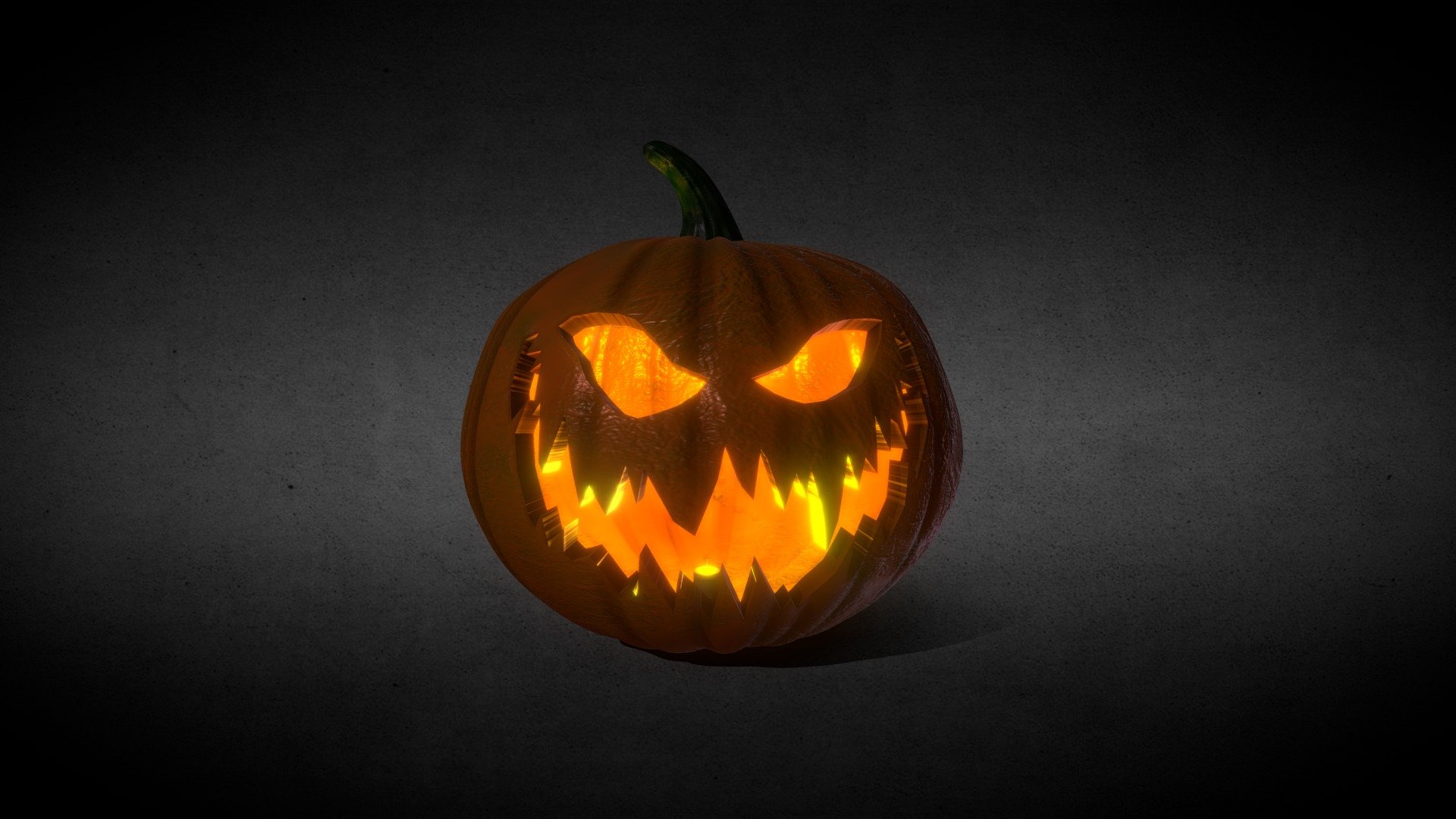 Halloween Jack-o-Lantern Orange Fire High Poly - Buy Royalty Free 3D