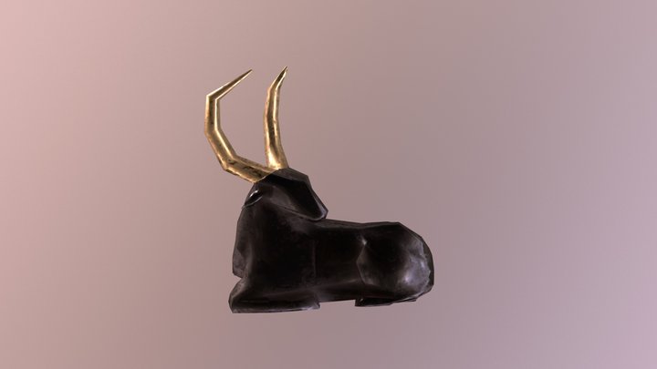 Small statue of cow 3D Model