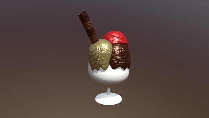 ice cream-Pote de sorvete 3D Model