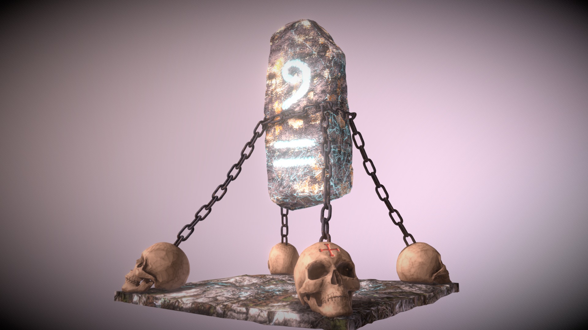 3D model Mystic Rock - This is a 3D model of the Mystic Rock. The 3D model is about a light bulb from a chain.