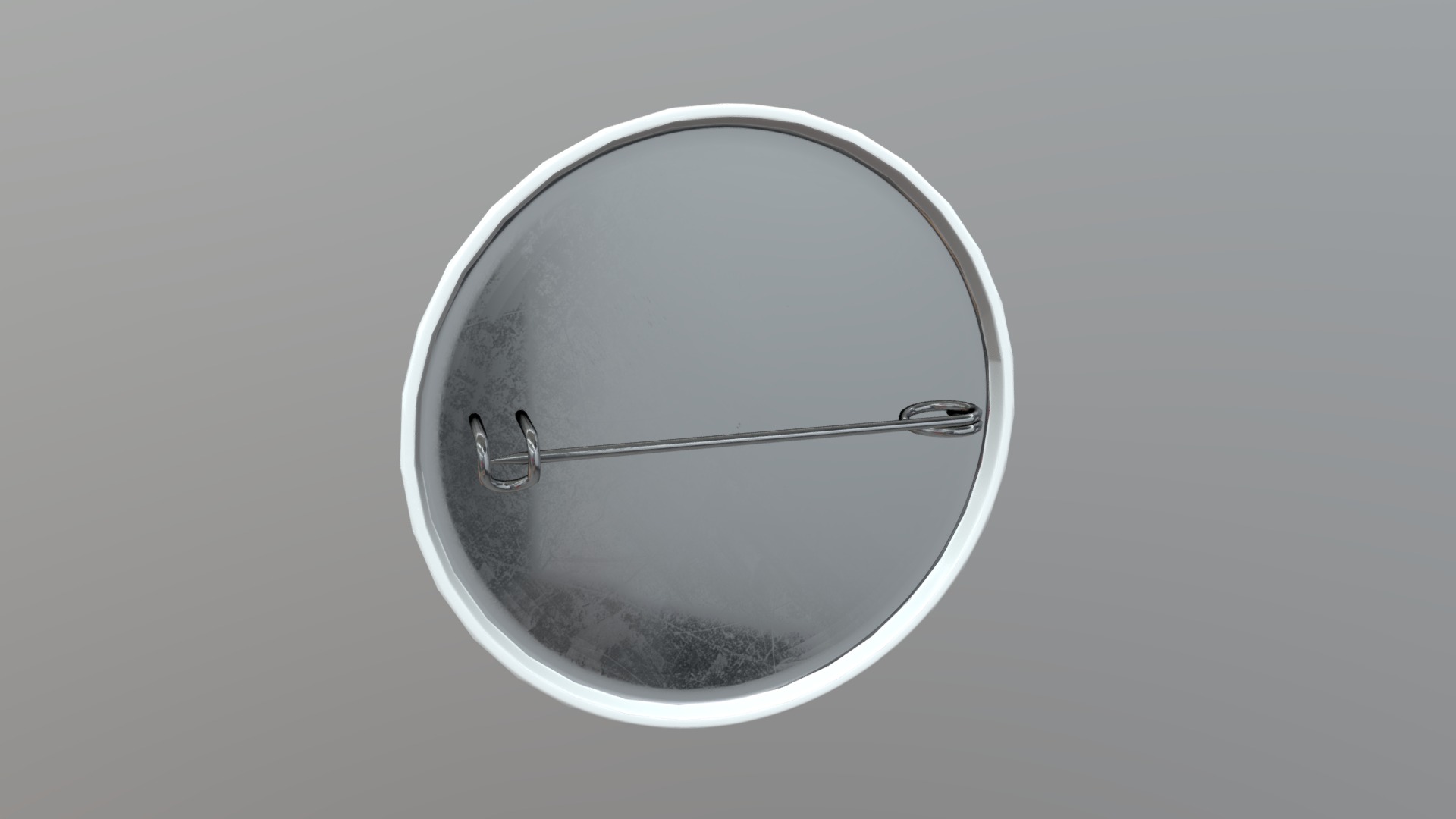 3D model Button - This is a 3D model of the Button. The 3D model is about a white circle with a black line.