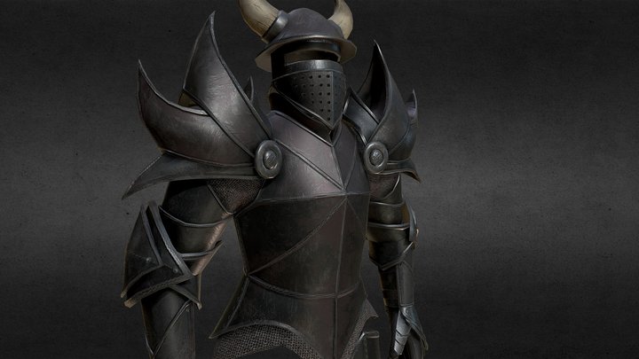Dark plate armor 3D Model