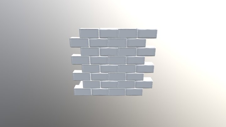 Stone - Floor & One Wall 3D Model