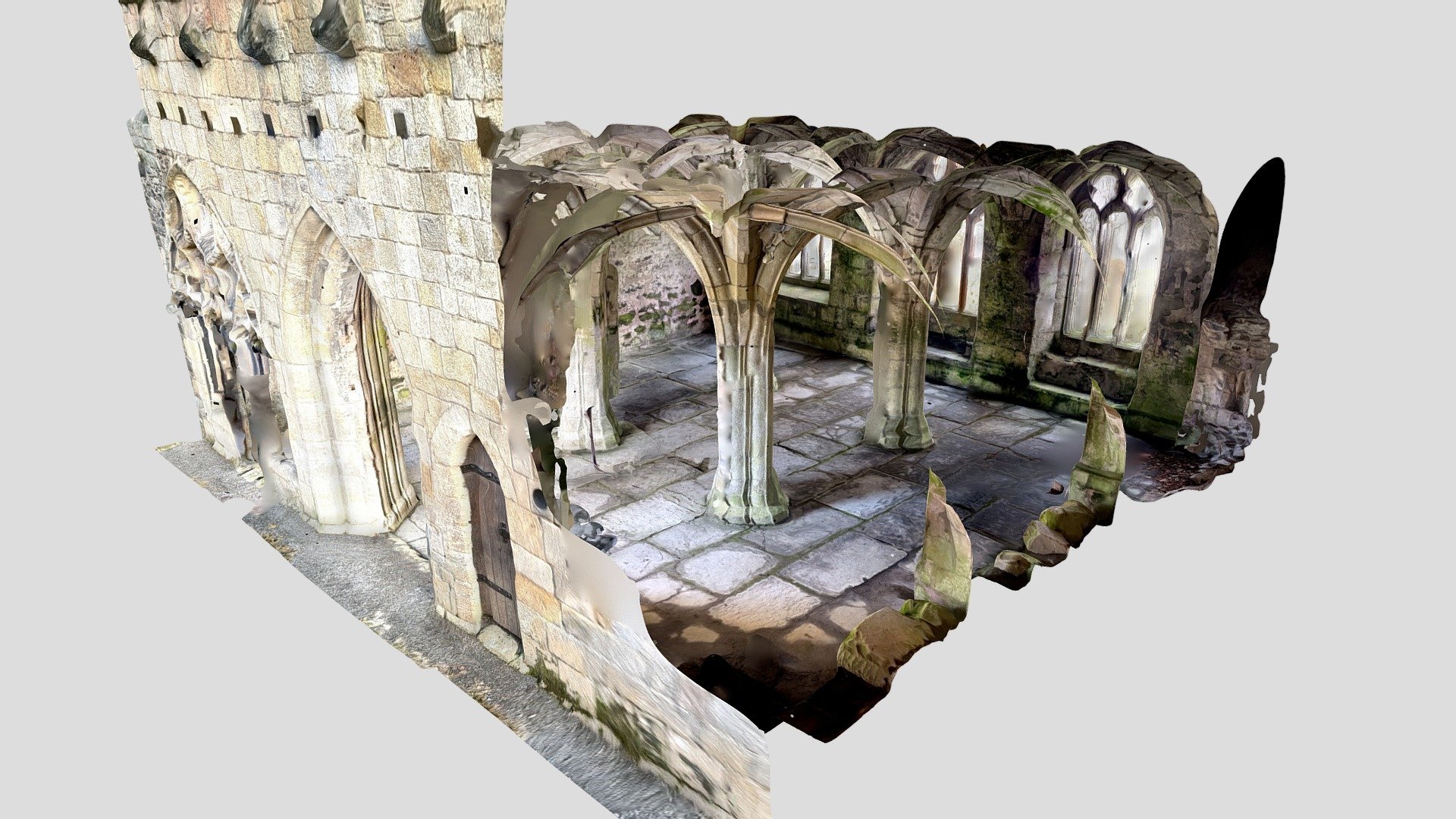 Valle Crucis Abbey, Chapter House LiDAR 01