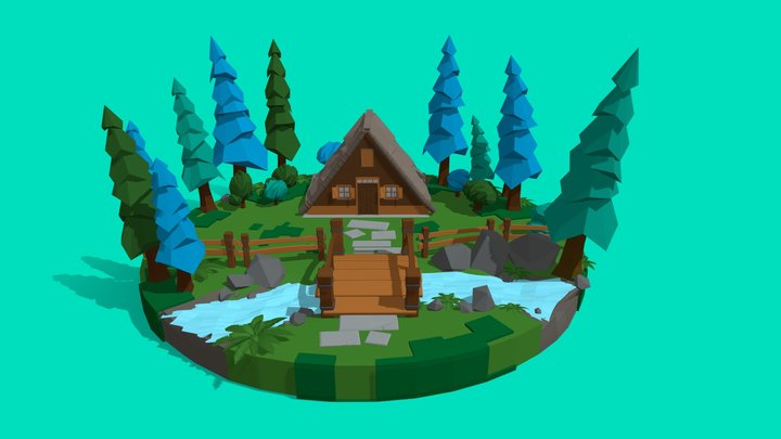 Forest House 3D Model