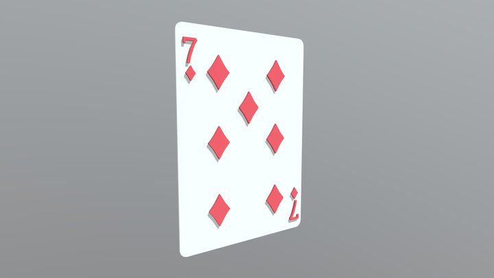 Seven of Diamonds 3D Model