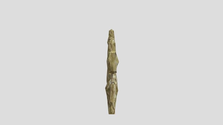 low poly wooden fence 3D Model