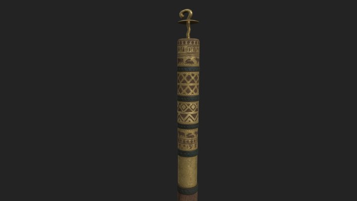 King Tuts Golden Staff 3D Model
