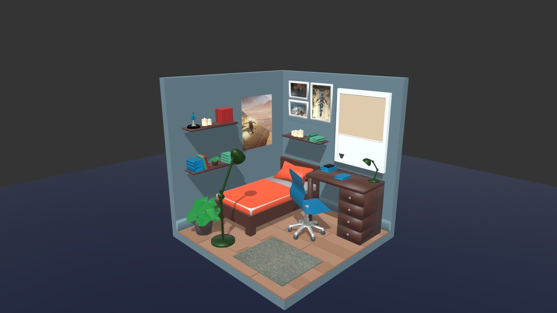 Isometric Room - Download Free 3D model by Raezard77 [d81258b] - Sketchfab