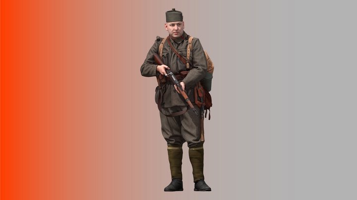 Cleaned Raw 3D Body scan Soldier Of Bos & Herz 3D Model