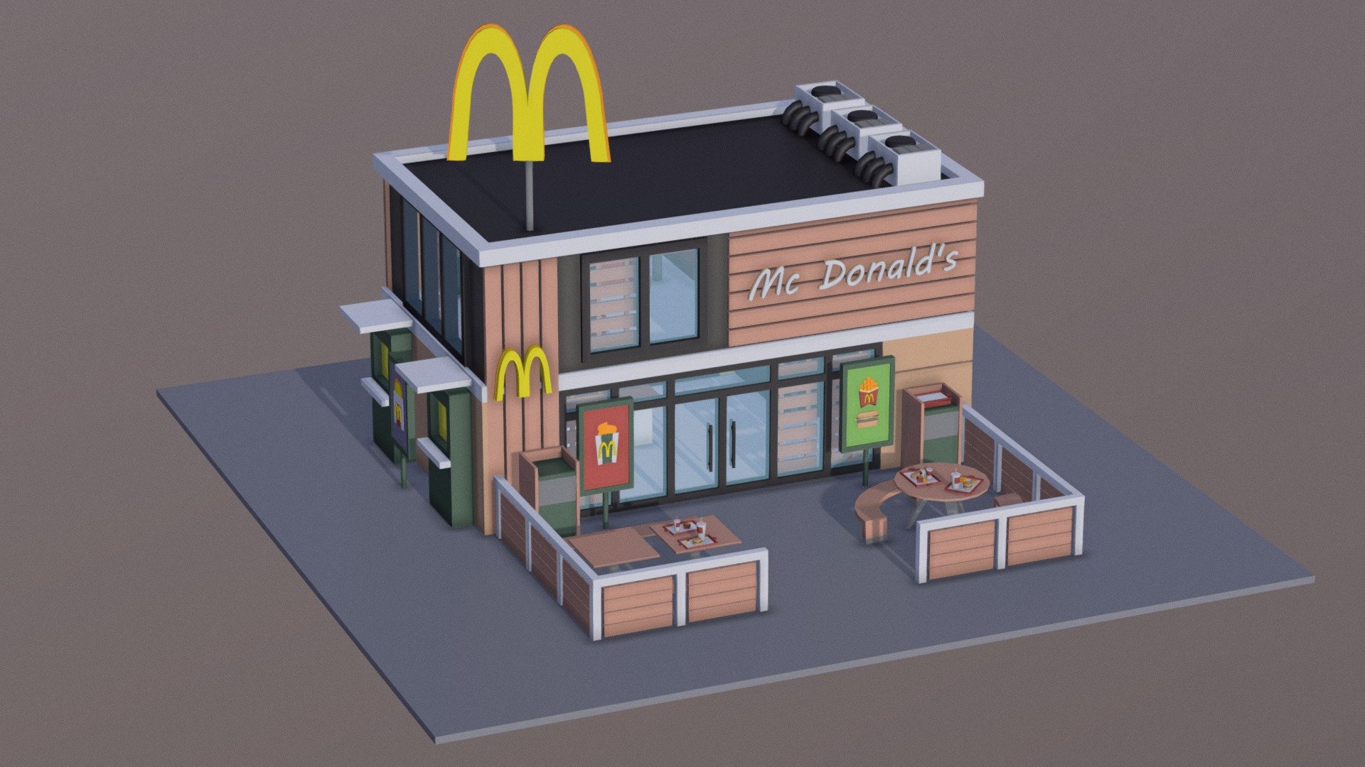 McDonald’s - 3D model by KattyLi [d813294] - Sketchfab