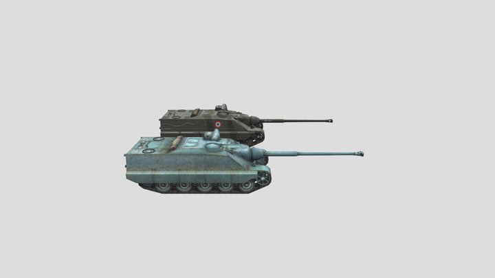 AMX 50 Foch (155) (Removed "120 mm AC SA46") – Modello 3D gratuito STL