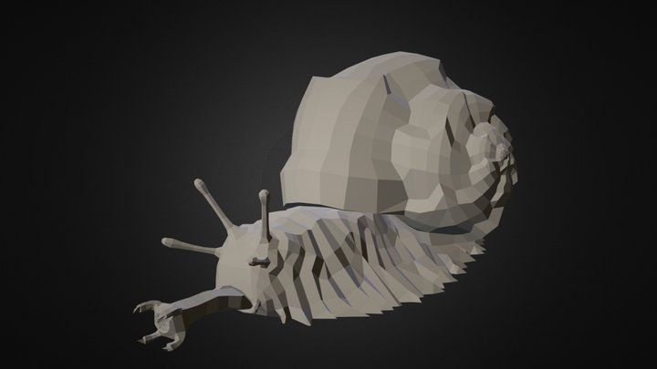 Monster Snail Lowpoly 3D Model