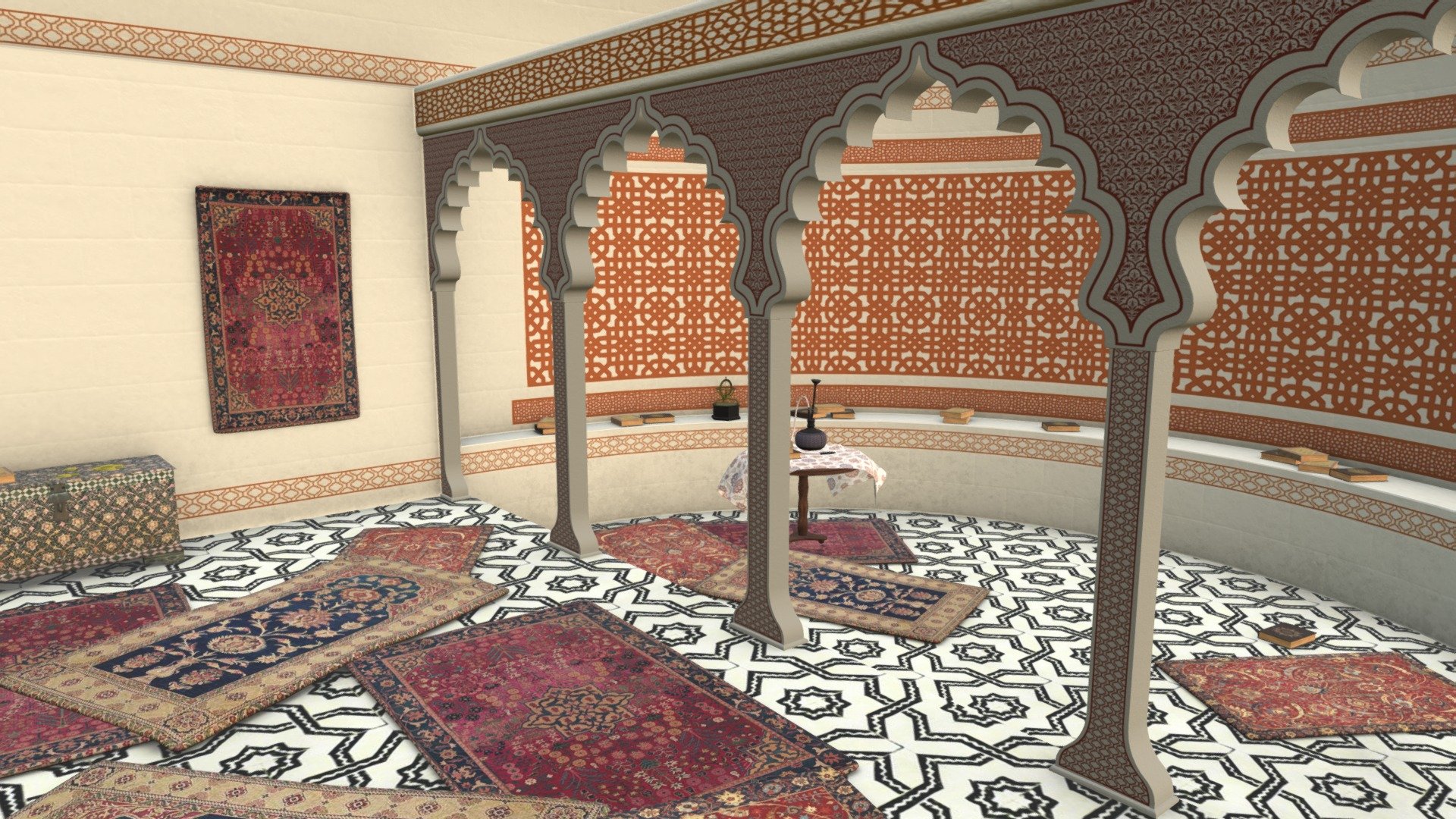 Mughal Interior 3D model by MarkSchafer (mhs8349) [d81410f] Sketchfab