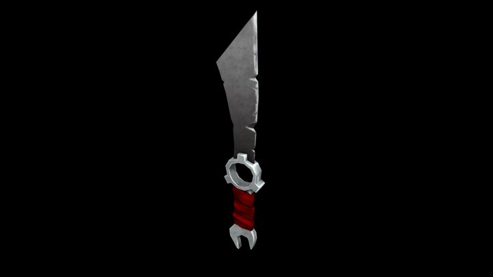 LowPoly Stylized Sword (Hand Painted) 3D Model