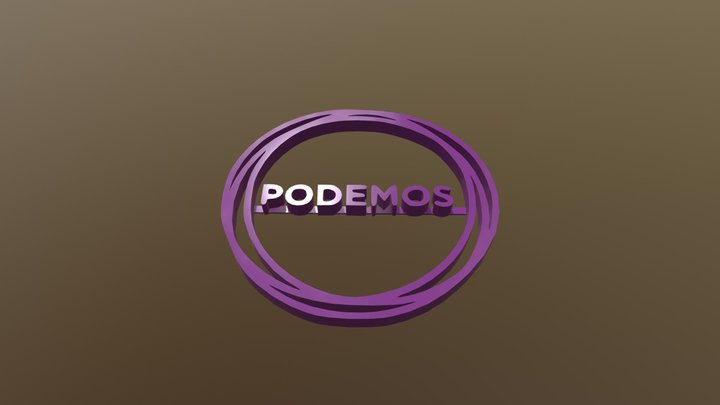 PODEMOS Logo Círculo 3D Model
