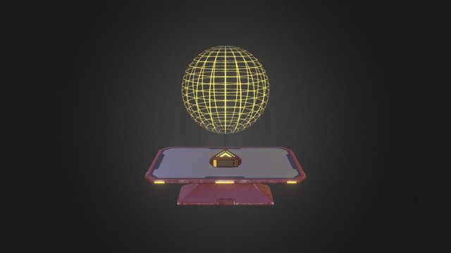 Scifi Hologram Projector and Table 3D Model