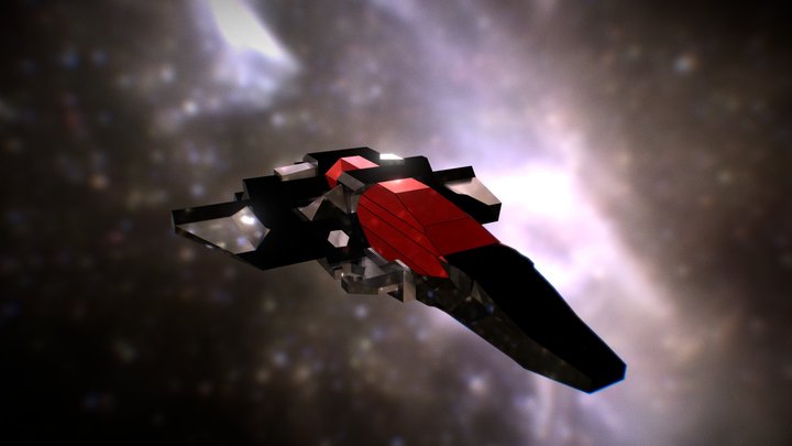 Low-poly Spaceship 3D Model