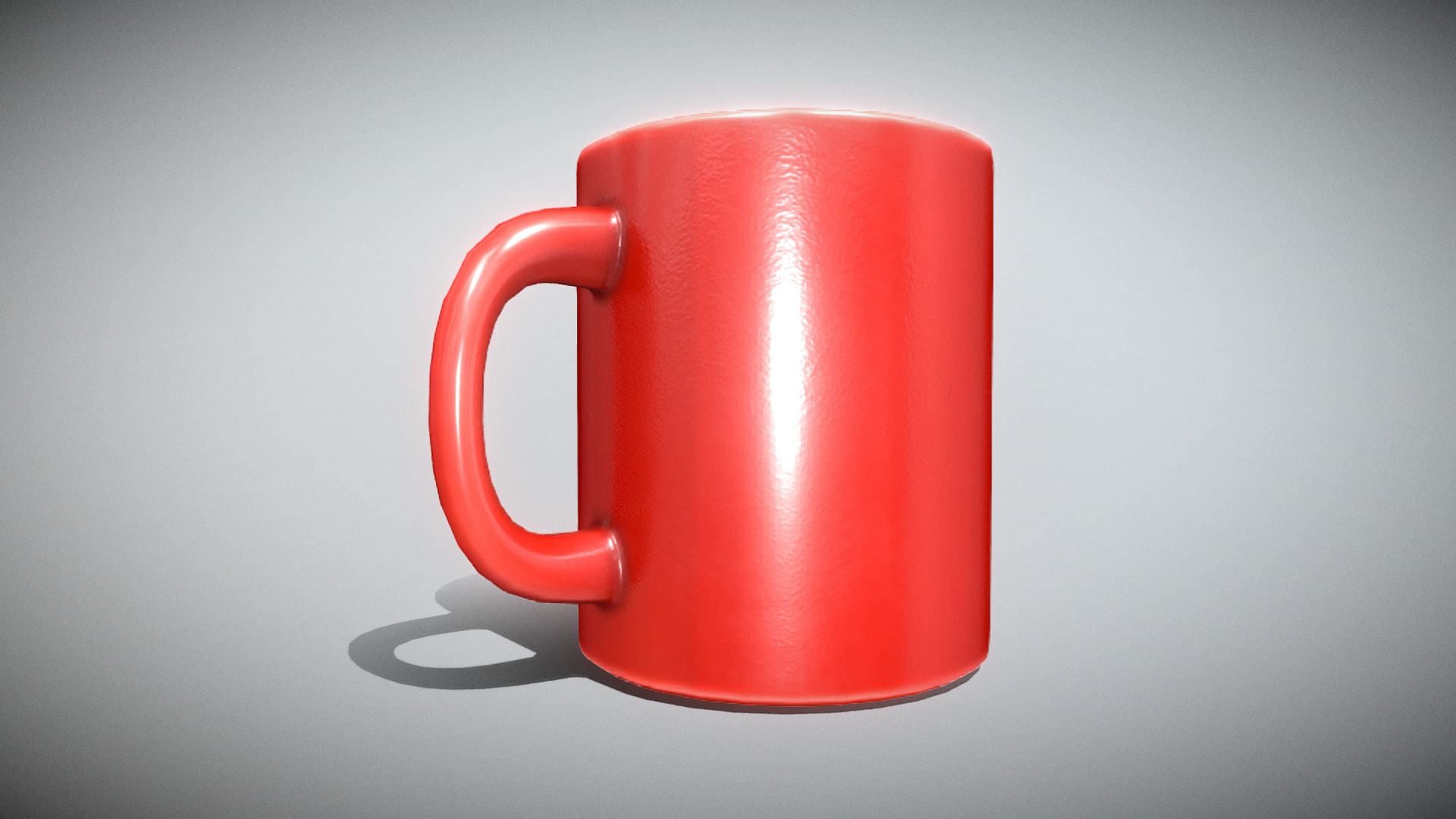3D model Coffee Cup Red Version - This is a 3D model of the Coffee Cup Red Version. The 3D model is about a red mug on a white surface.