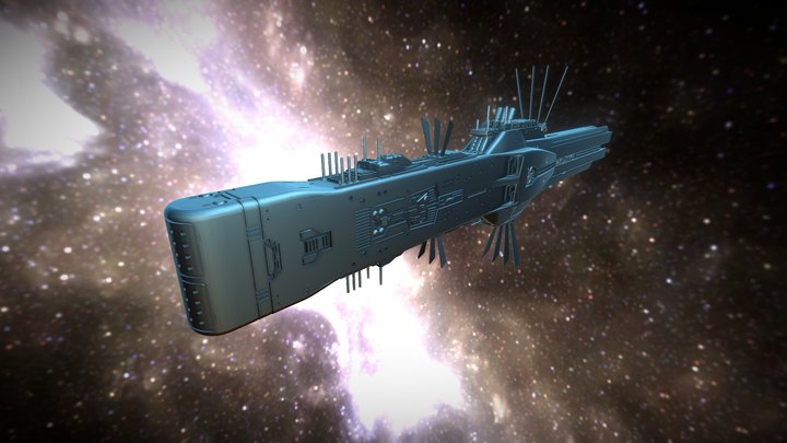 自由惑星同盟 第十三艦隊旗艦 ヒューベリオン 3D Model