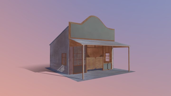 Old Western Saloon 3D Model